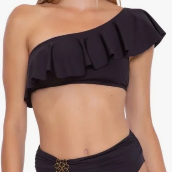 Trina Turk ATLAS ONE SHOULDER RUFFLE BANDEAU - Sizes 4, 8, 12 - Brand New - Picture 3 of 8
